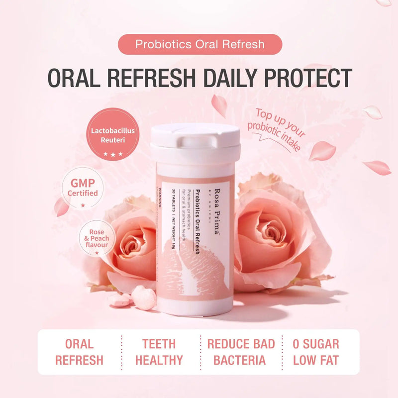 Unichi Rosa Prima Probiotics Oral Refresh 30 Soft Tables EXP：06/2025 Unichi