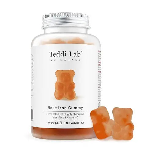 Teddi Lab by Unichi Rose Iron Gummy 60 Gummies EXP：09/2026 Unichi