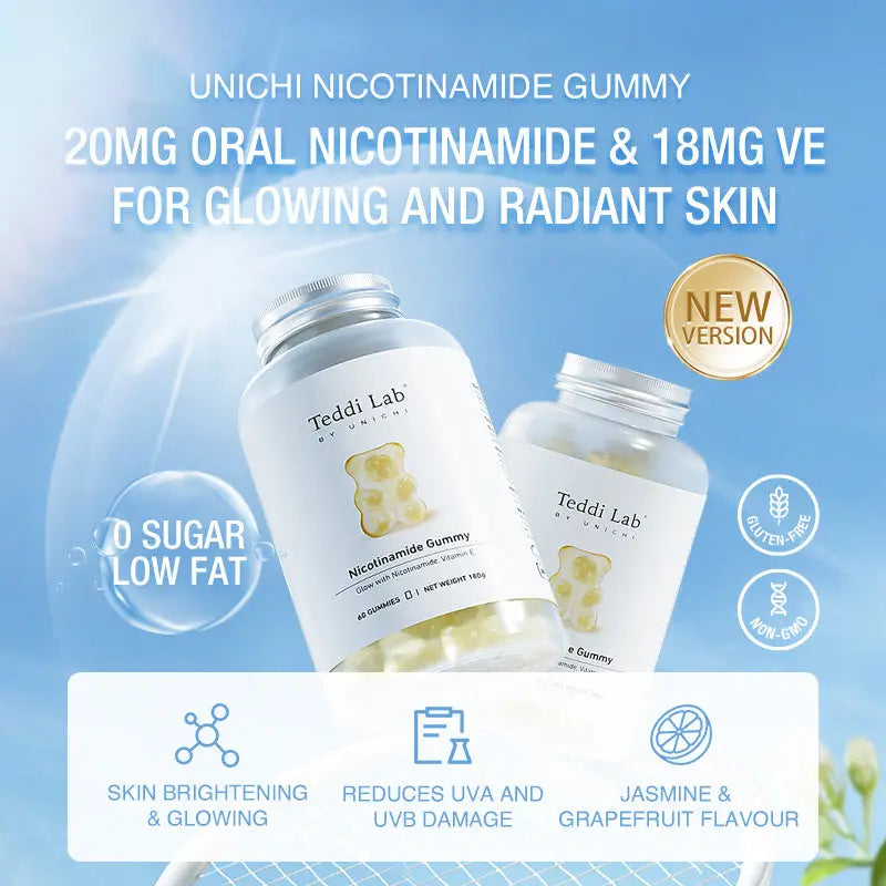 Teddi Lab by Unichi Nicotinamide Gummy 60 Gummies EXP：01/2027 Unichi