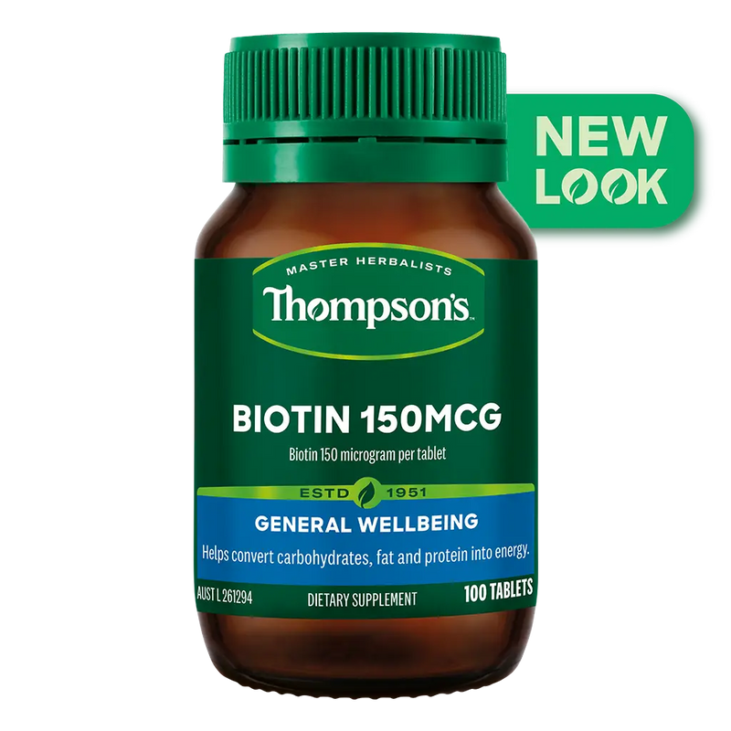 Thompsons Biotin 150mcg 100 Tablets XDaySale