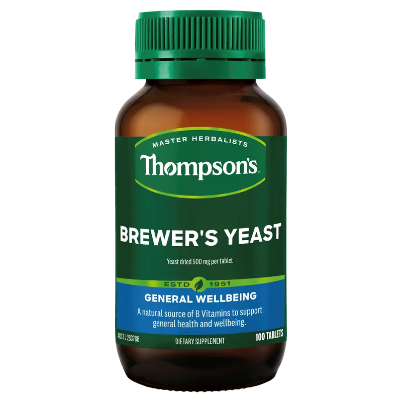 Thompsons Brewer's Yeast 500mg 100 Tablets XDaySale