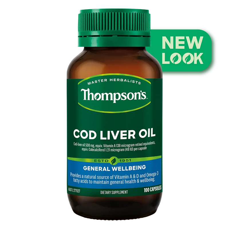 Thompsons Cod Liver Oil 100 Capsules XDaySale