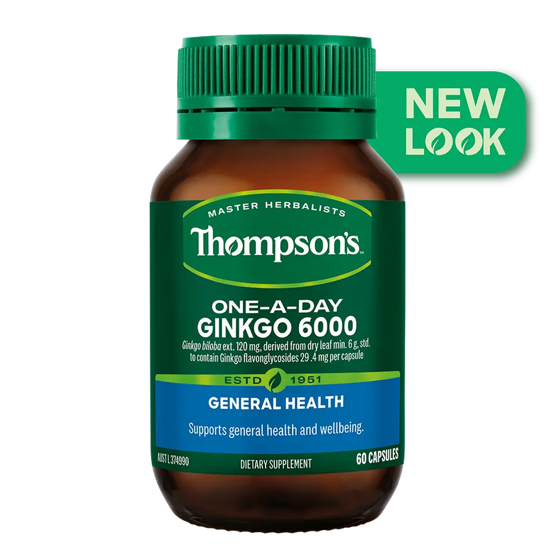 Thompsons One-A-Day Ginkgo 6000mg 60 Capsules BEST BEFORE END NOVEMBER 2024 XDaySale