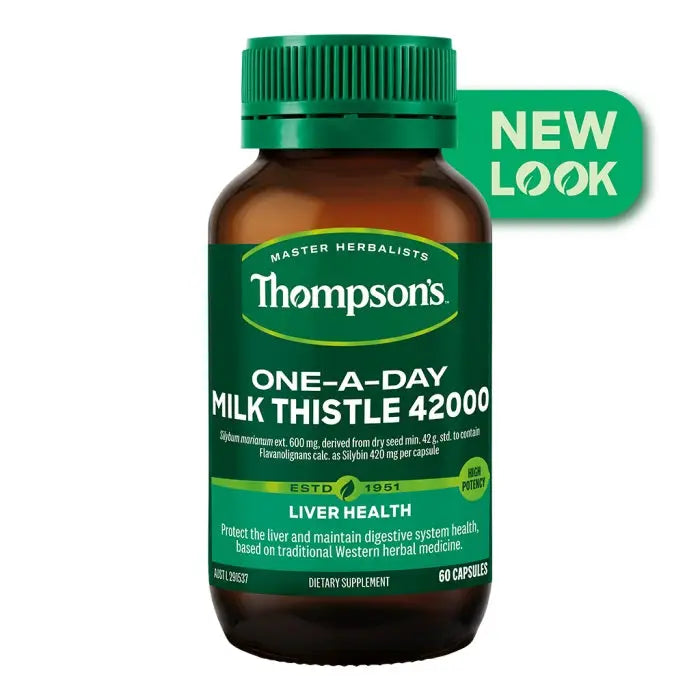 Thompsons One-A-Day Milk Thistle 42000mg 60 Capsules XDaySale