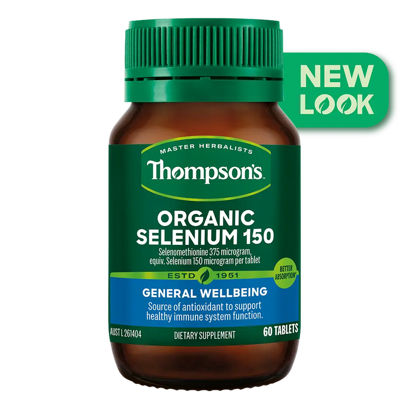 Thompsons Organic Selenium 150mcg 60 Tablets XDaySale