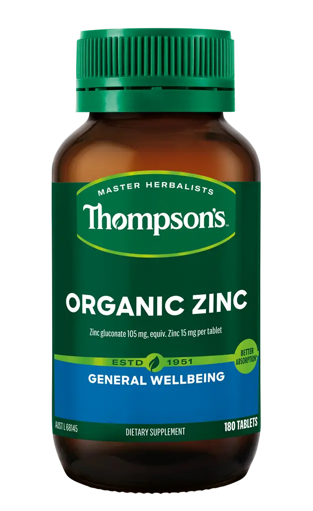 Thompsons Organic Zinc 180 Tablets XDaySale