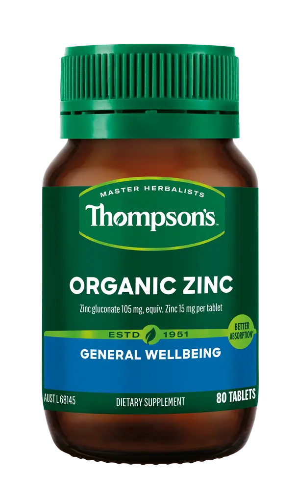 Thompsons Organic Zinc 80 Tablets XDaySale