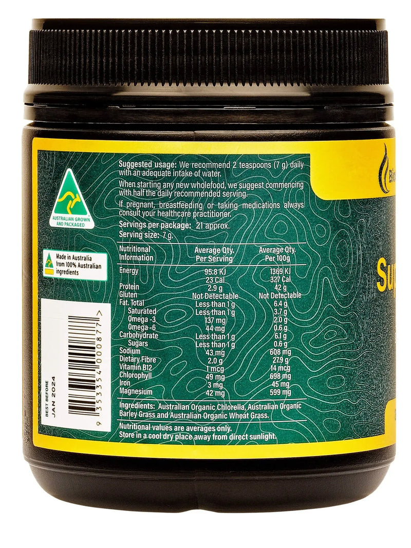 BioGenesis Organic Super Greens Powder 150 grams - XDaySale