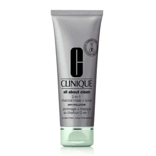 Clinique All About Clean™ 2-in-1 Charcoal Mask + Scrub 100ml - XDaySale