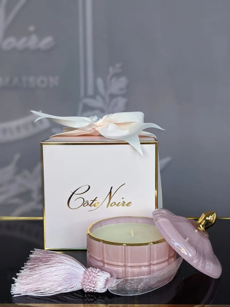 Cote Noire Art Deco Candle - Pink & Gold - Pink Champagne -  GML45002 Cote Noire