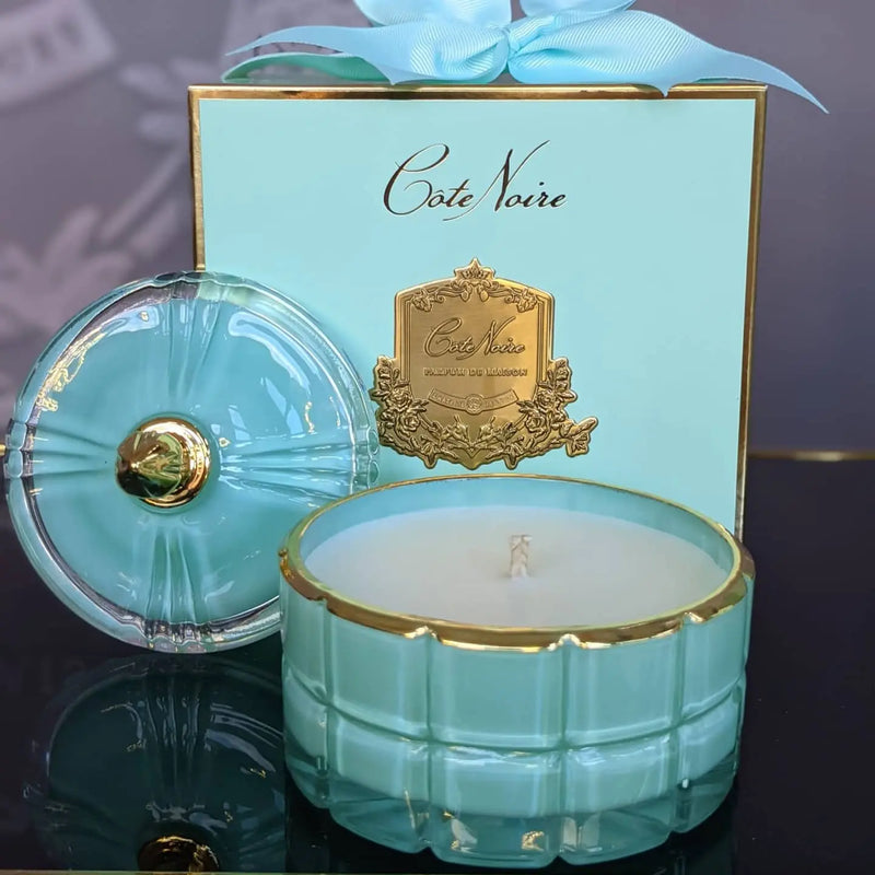 Cote Noire Art Deco Candle - Tiffany Blue & Gold - Persian Lime - GML45001 Cote Noire