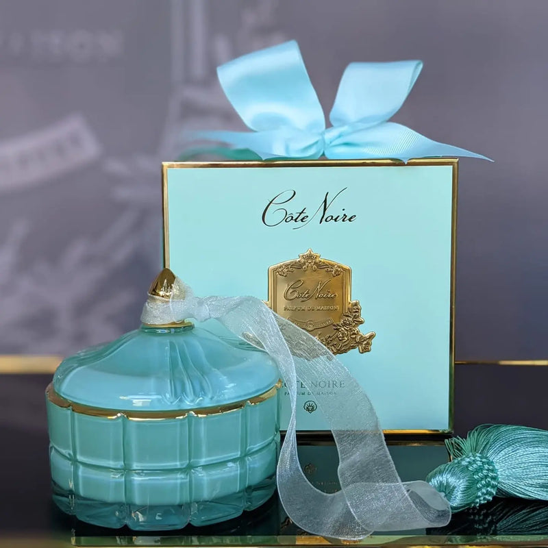 Cote Noire Art Deco Candle - Tiffany Blue & Gold - Persian Lime - GML45001 Cote Noire