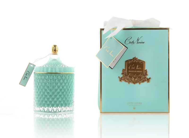 Cote Noire Grand Tiffany Blue & Gold Art Deco Candle - GML45005 Cote Noire