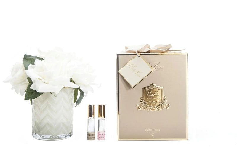 Cote Noire - Herringbone Flower Cream - Champagne Roses - HCF02 - XDaySale