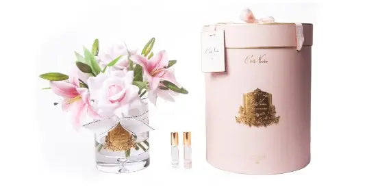 Cote Noire Luxury Lilies & Roses - Pink - gold Badge - Pink box - LRL02 Cote Noire