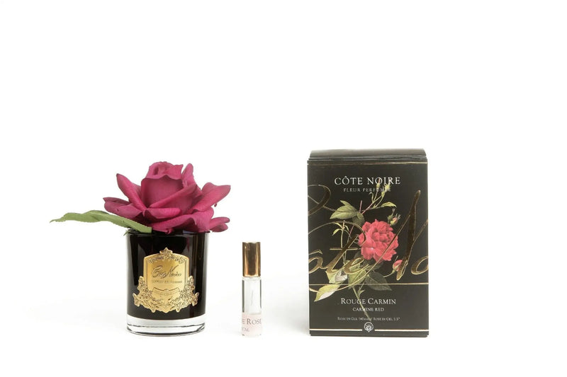 Cote Noire Perfumed Natural Touch Single Rose - Black - Carmine Red - GMRB04 Cote Noire