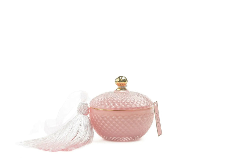 Cote Noire Round Art Deco Candle - Pink & Gold - Pink Peony - GML30002 Cote Noire