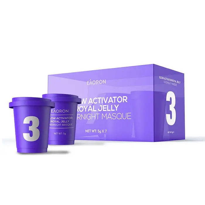 Eaoron Glow Activator Royal Jelly Overnight Masque 10g*7 - Purple  EXP:08/05/2024 - XDaySale