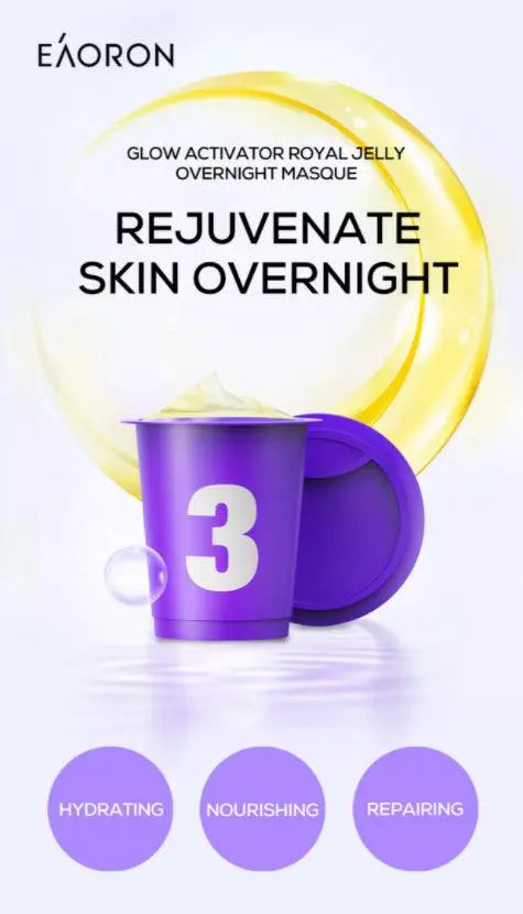 Eaoron Glow Activator Royal Jelly Overnight Masque 10g*7 - Purple  EXP:08/05/2024 - XDaySale