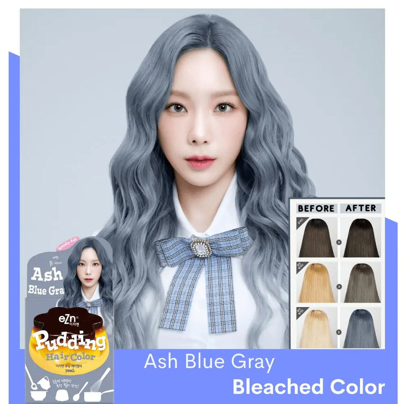 eZn Taeyeon's Pick Pudding Hair Colour-Ash Blue Gray EXP:7/12/2024 eZn