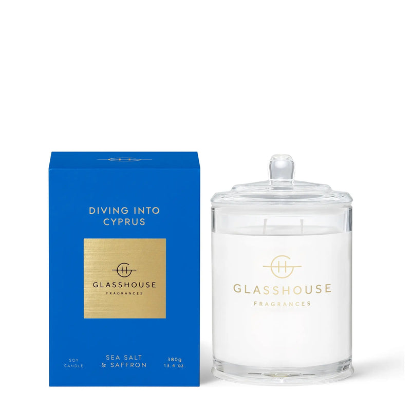 Glasshouse Fragrances Diving Into Cyprus 380g Candle - XDaySale