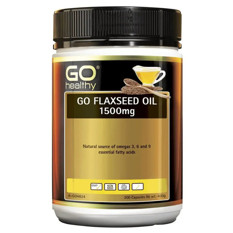 GO Healthy Flaxseed Oil 1500mg 200 Capsules EXP :12/2024 - XDaySale