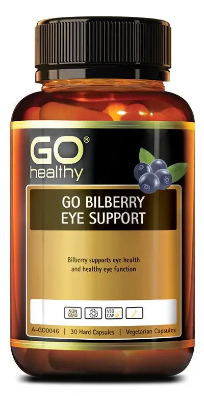 Go Healthy go Bilberry Eye Support 30 Capsules EXP : 01/2025 - XDaySale