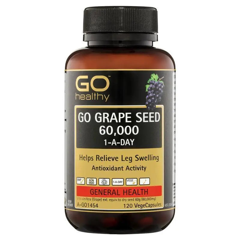 GO Healthy Grape Seed 60,000mg 120 Vege Capsules - XDaySale