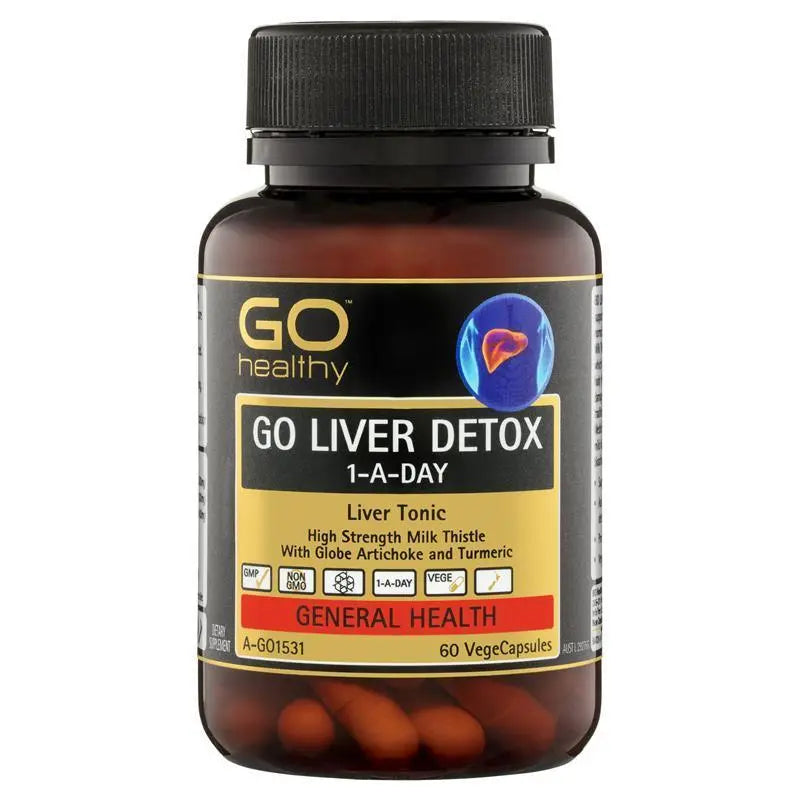 GO Healthy Liver Detox 1-A-Day 60 Vege Capsules EXP:09/2025 - XDaySale