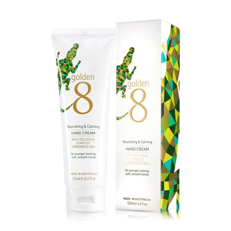 Golden 8 nourishing& Calming Hand Cream with complex crocodile oil 125ml - XDaySale