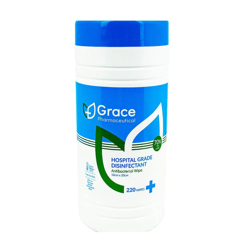 Grace Pharmeceutical Disintectant Antibacterial Wipes 220 wipes - XDaySale