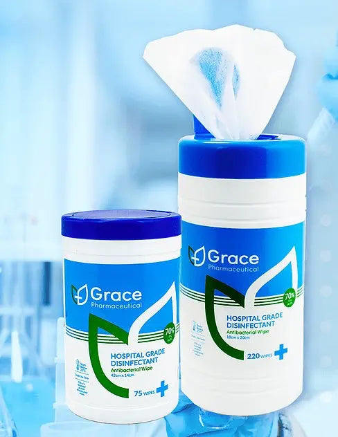 Grace Pharmeceutical Disintectant Antibacterial Wipes 75 wipes - XDaySale