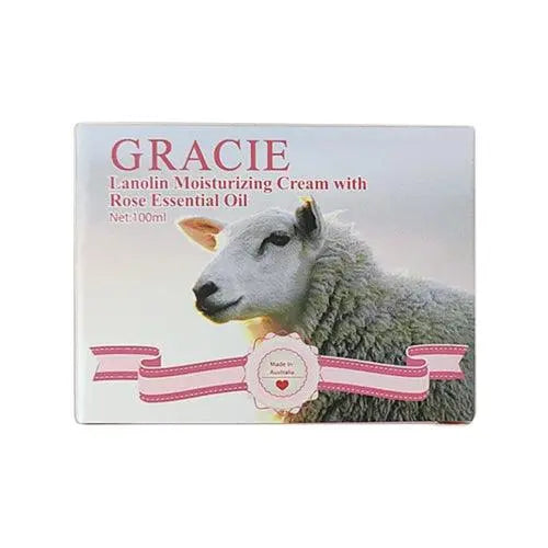 Gracie Lanolin Moisturizing Cream With Rose Essential Oil 100ml EXP: 1/2023 - XDaySale