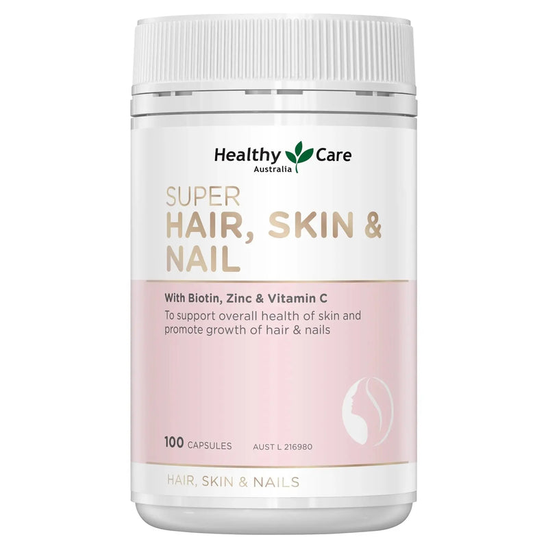 Healthy Care Super Hair Skin & Nails 100 Capsules EXP:11/2026 - XDaySale