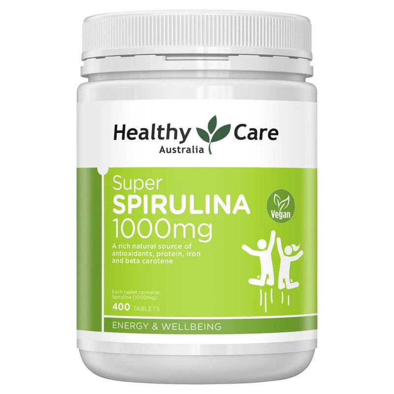 Healthy Care Super Spirulina 1000mg 400 Tablets EXP: 03/2025 - XDaySale