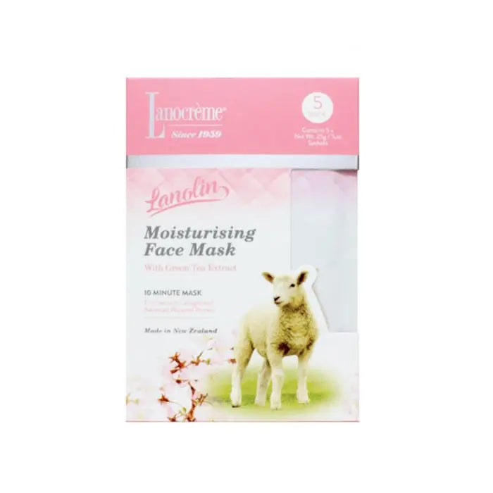 Lanocreme Moisturising Face Mask 5 Sheets - XDaySale