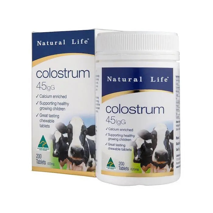 Natural Life Colostrum 45mg IgG 200 Capsules - XDaySale