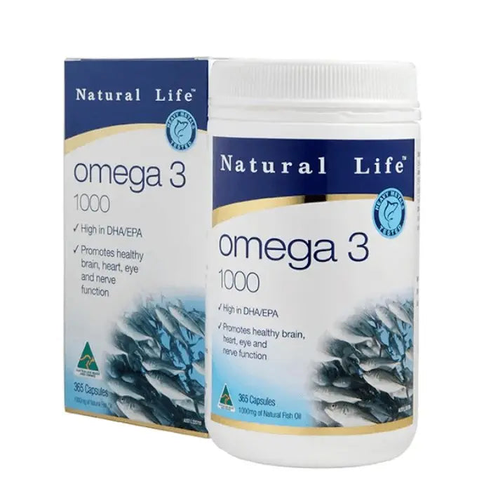 Natural Life Omega 3 1000mg 365 Capsules - XDaySale