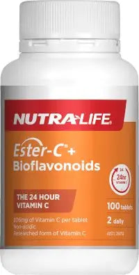 Nutra-Life Ester C + Bioflavonoids 100 Capsules EXP：11/2025 - XDaySale