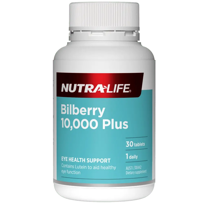 NutraLife Bilberry 10,000 plus Lutein Complex 30 Tablets EXP: 07/2024 - XDaySale