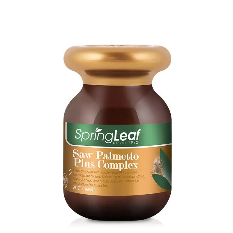 Spring Leaf Saw Palmetto Plus Complex 60 Capsules - XDaySale