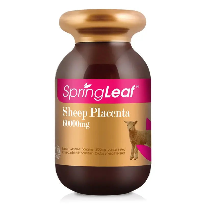 Spring Leaf Sheep Placenta 60000mg 120 Capsules - XDaySale