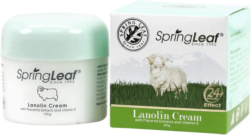 SPRINGLEAF Lanolin Cream with Placenta Extract and Vitamin E, 100 Gram EXP:07/2027 - XDaySale