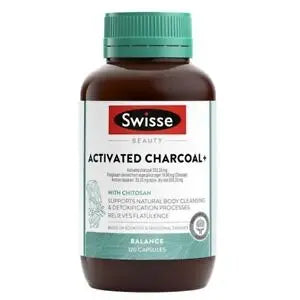 Swisse-Beauty Activated Charcoal+ 120 Capsules EXP: 02/2025 - XDaySale