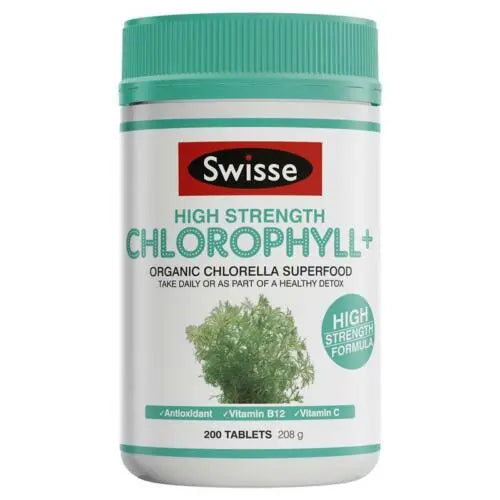 Swisse High Strength Chlorophyll+ 1000mg 200 Tablets EXP:08/2025 - XDaySale