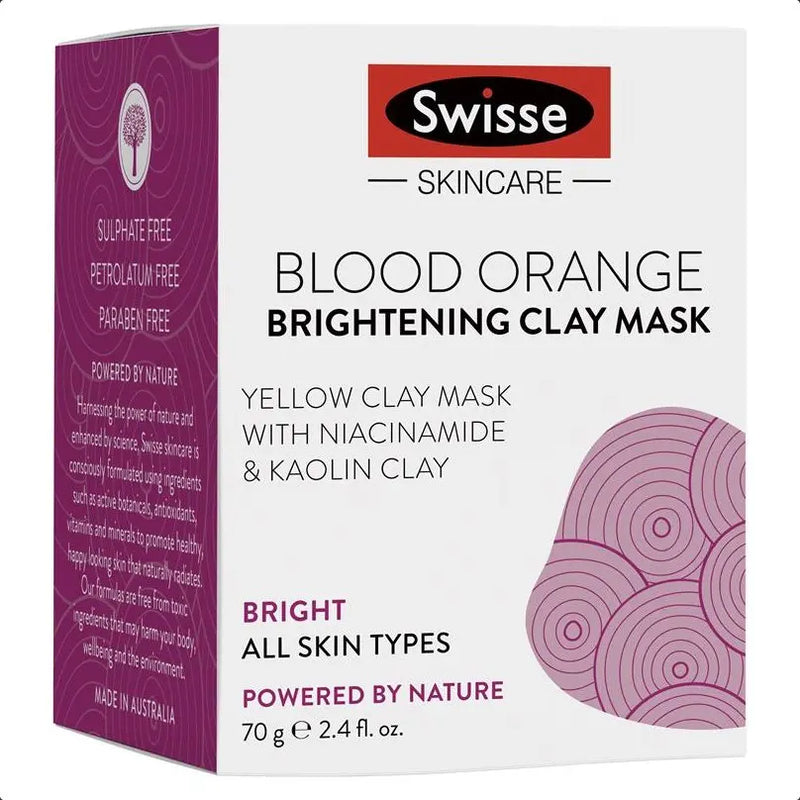 Swisse Skincare Blood Orange Brightening Clay Mask Bright 70g - XDaySale