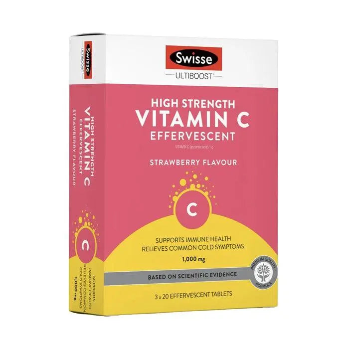 Swisse Ultiboost High Strength Vitamin C 60 Effervescent Tablets - XDaySale