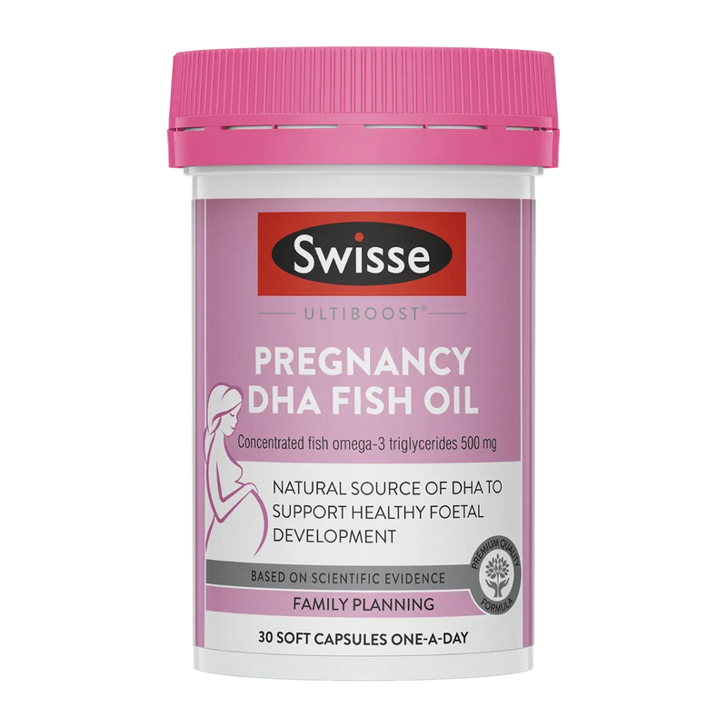 Swisse Ultiboost Pregnancy DHA Fish Oil 30 Soft Capsules EXP：08/2025 - XDaySale