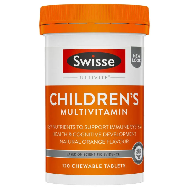 Swisse Ultivite Children's Multivitamin 120 Chewable Tablets Orange Kids Multi EXP:02/2025 - XDaySale