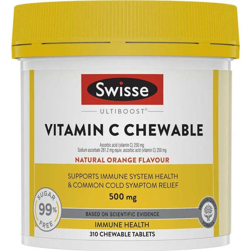 Swisse Vitamin C 500mg 310 Chewable Tablets EXP:04/2025 - XDaySale